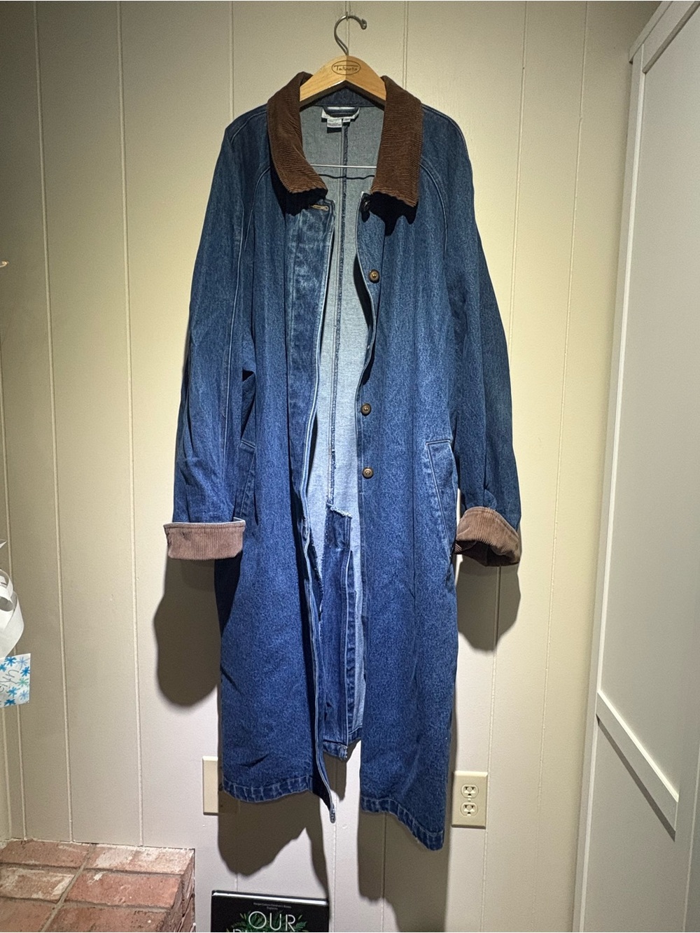 Vintage denim corduroy duster 3X Silhouettes 80’s 90’s